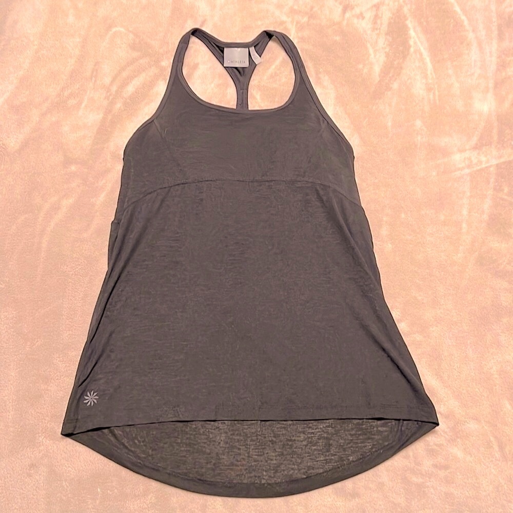 Athleta Black Tank Racerback with Built in Bra